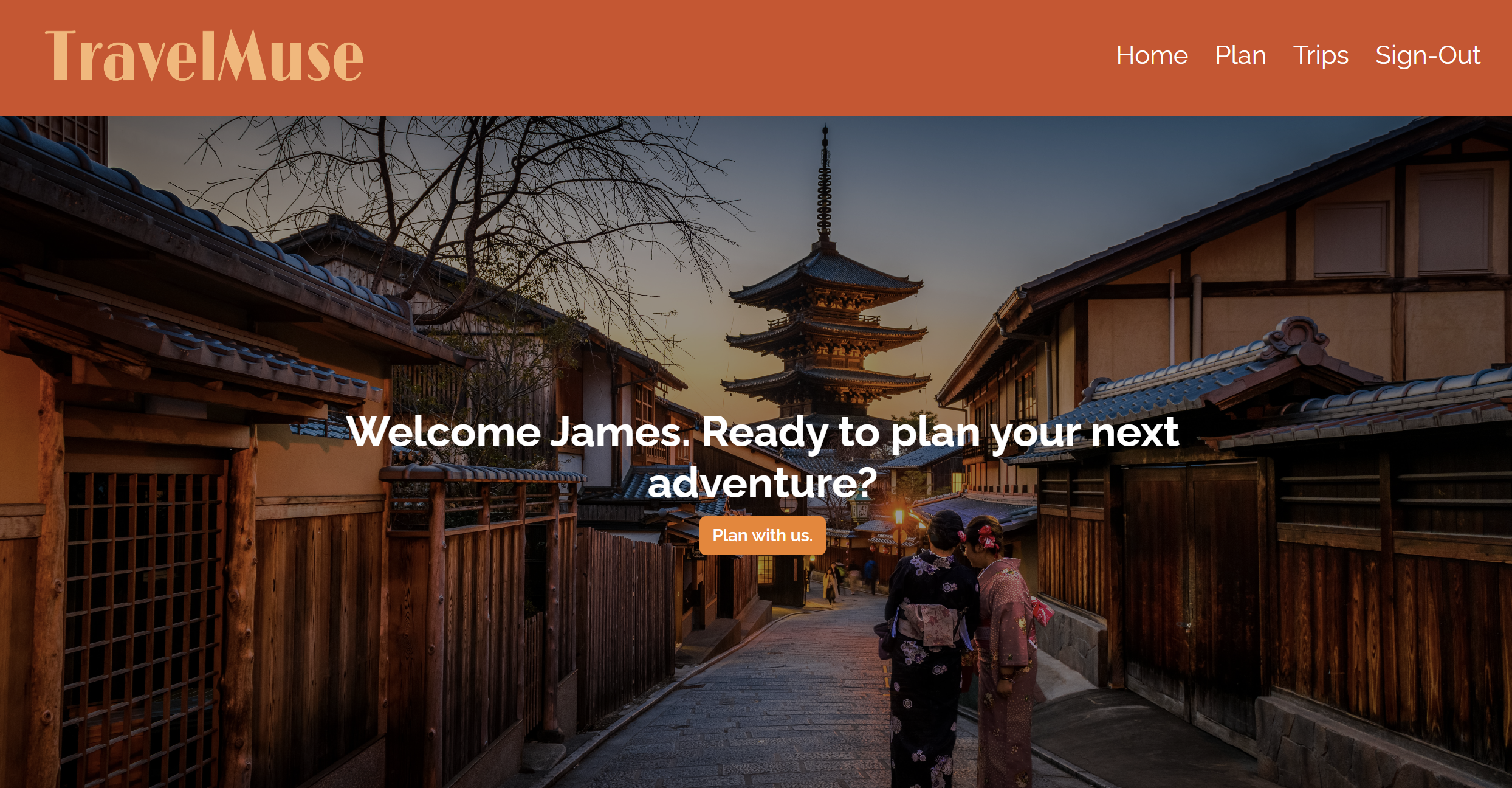 Personal website homepage